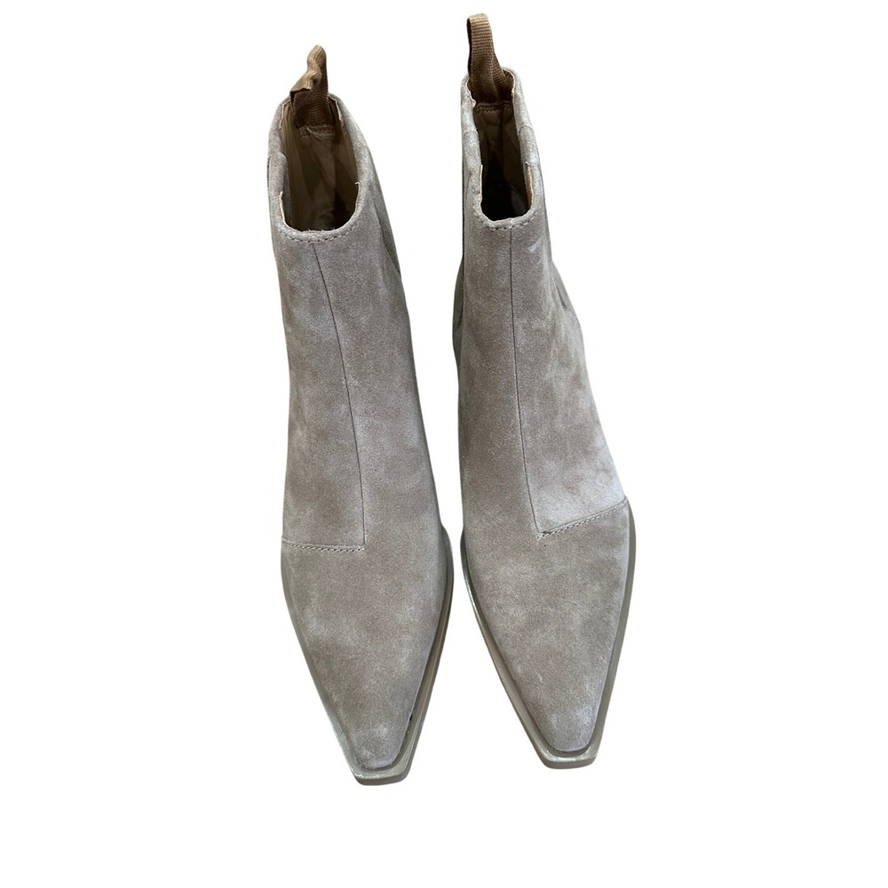 Rag & Bone Dart Taupe Suede Pointed Toe Ankle Boots Size 38